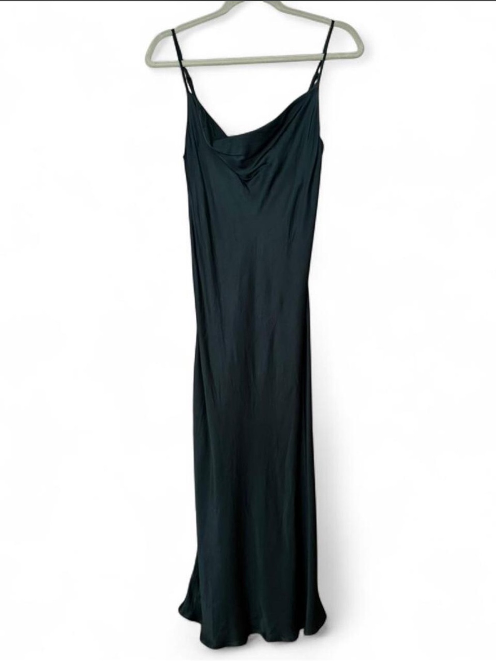 Zara Satin Cowl Neck Maxi Slip Dress